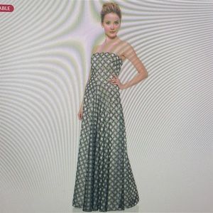 Tadashi Shoji Black and White strapless dress size 4